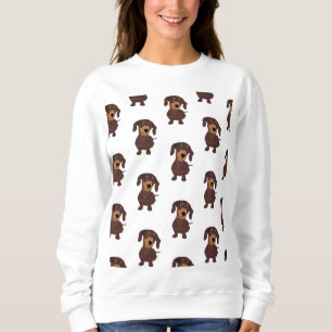 Gullig Daschund mönstertröja T Shirt