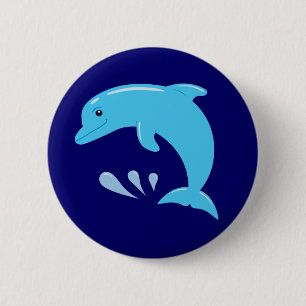Gullig delfin knapp