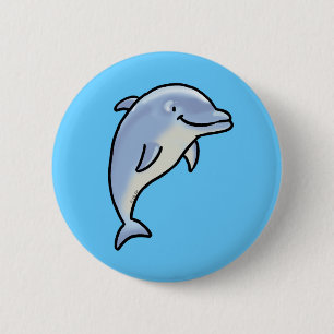 Gullig delfin knapp