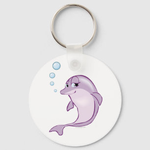 Gullig delfin nyckelring