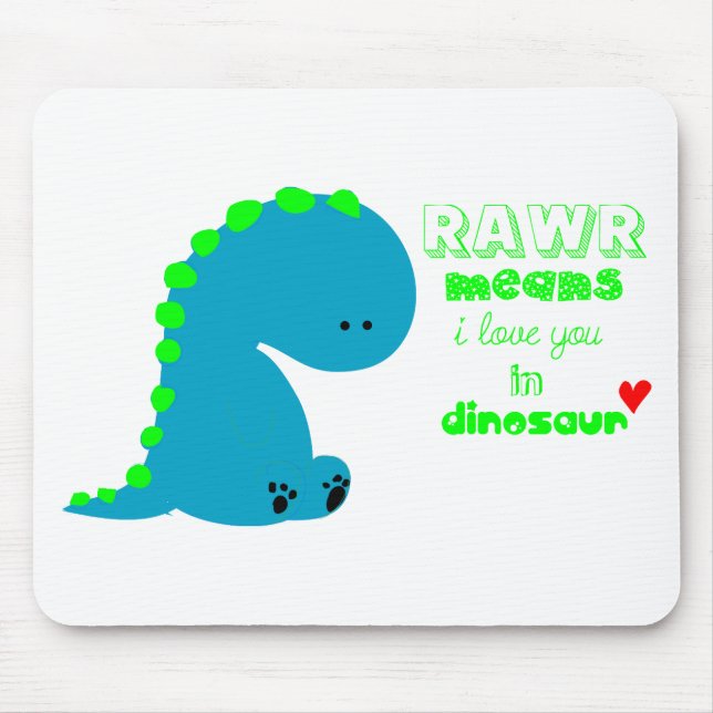 Gullig Dinosaur RAWR Musmatta (Framsidan)