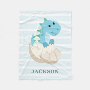 Gullig Dinosaurpojkepersonlig Fleecefilt