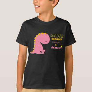 gullig dinosaurrawrskjorta t-shirt