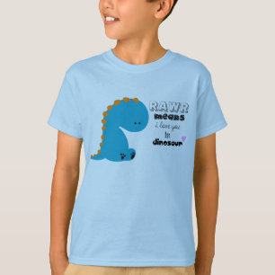gullig dinosaurrawrskjorta tee