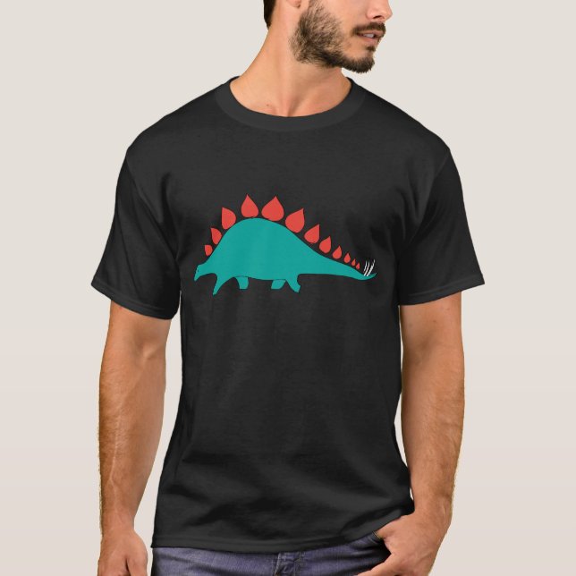 Gullig dinosaurstegosaurus t shirt (Framsida)