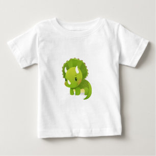 gullig dinosaurtecknad för grön bebis t-shirt