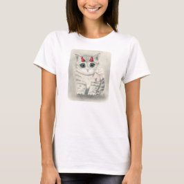 Gullig djävulenkattunge, lite röd Tshirt för Tröja