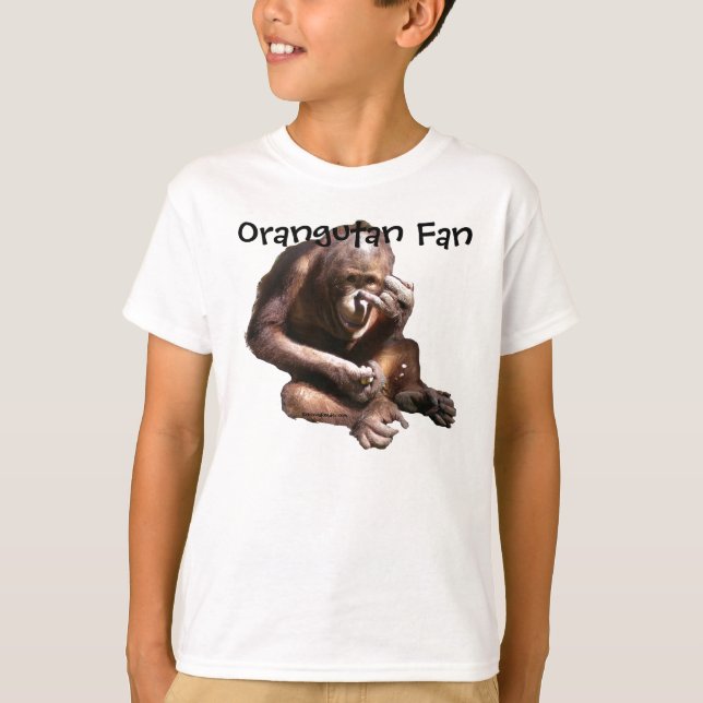 Gullig djur älskareOrangutan Tee Shirt (Framsida)