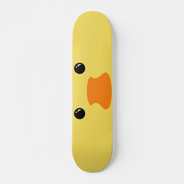 Gullig djur ansiktedesign för gul anka old school skateboard bräda 21,6 cm (Framsida)
