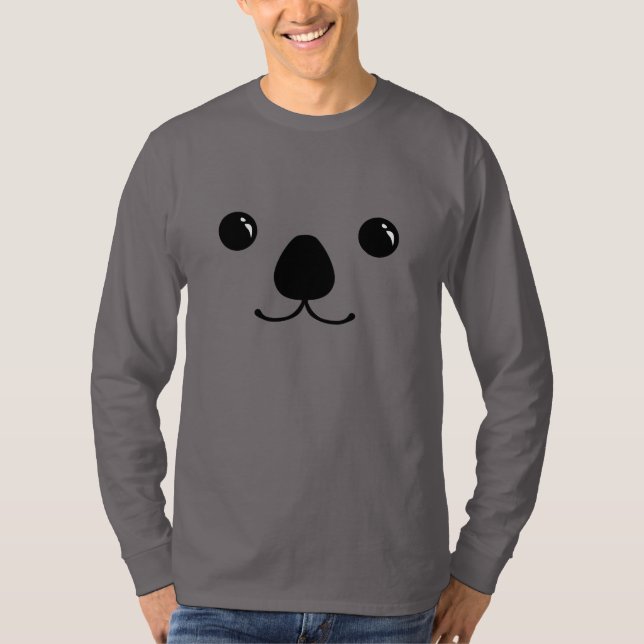 Gullig djur ansiktedesign för Koala Tee Shirt (Framsida)