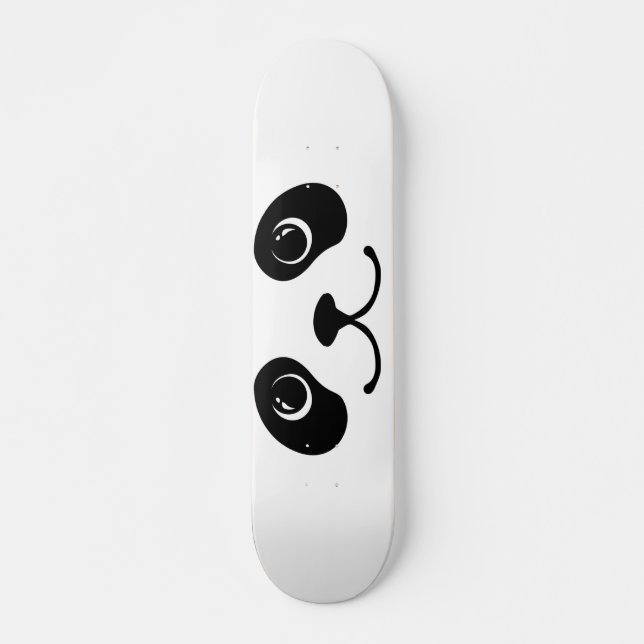 Gullig djur ansiktedesign för svartvit Panda Old School Skateboard Bräda 18 Cm (Framsida)