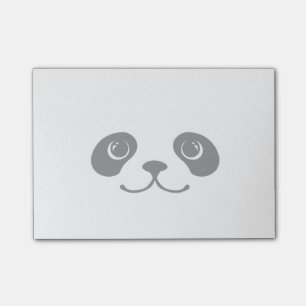 Gullig djur ansiktedesign för svartvit Panda Post-it Block