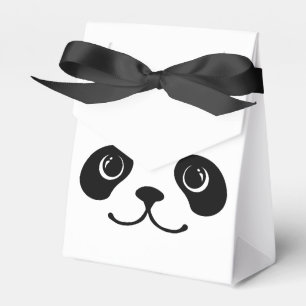 Gullig djur ansiktedesign för svartvit Panda Presentaskar