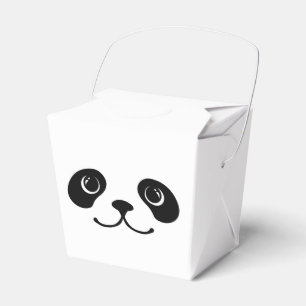 Gullig djur ansiktedesign för svartvit Panda Presentaskar