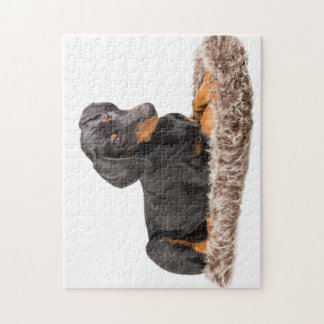 gullig dobermanpinschervalp pussel