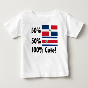 Gullig dominikan 100% för 50% costarikan 50% t-shirt