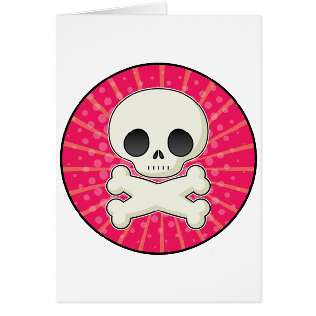 Gullig döskallar hälsningskort (Framsidan)