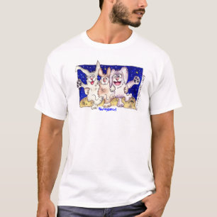 Gullig dräkt för kaniner för tecknadkaninmåne t-shirt