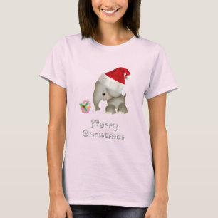 Gullig elefant- & muffinjul tee shirt