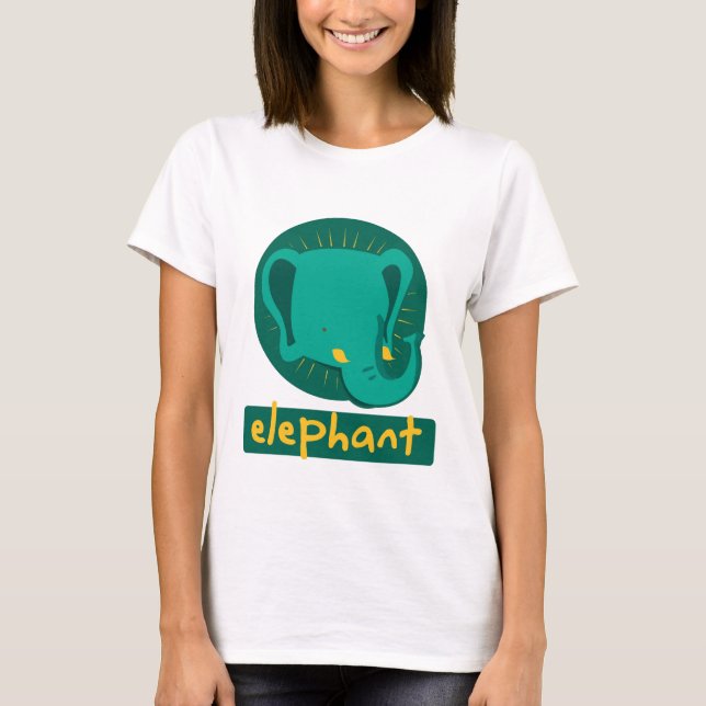 gullig elefant t-shirt (Framsida)