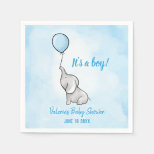 Gullig elefantbaby showerpojke pappersservett