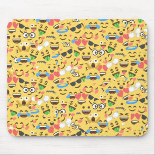 gullig emojikärlek hör kyssen le skrattmönster musmatta