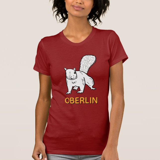 Gullig enfaldig rolig illustration för Oberlin T Shirt (Framsida)