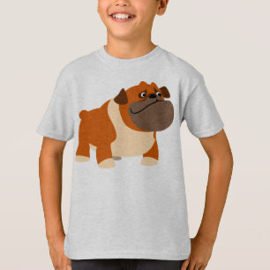 Gullig engelsk bulldoggbarnT-tröja Tee Shirt