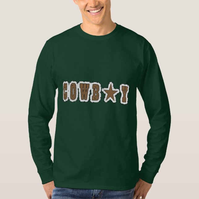 Gullig enkel Cowboy Tee Shirt (Framsida)