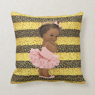 Gullig etnisk Princess Ballerina Göra randig Kudde