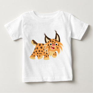 Gullig Facetious T-tröja för tecknadBobcatbaby Tee Shirt