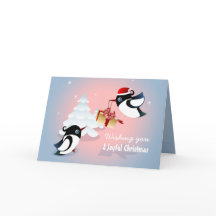 Gullig fågeljulklapp