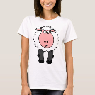 Gullig fårdesign t shirt