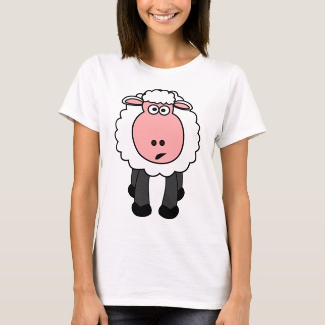Gullig fårdesign t shirt (Framsida)