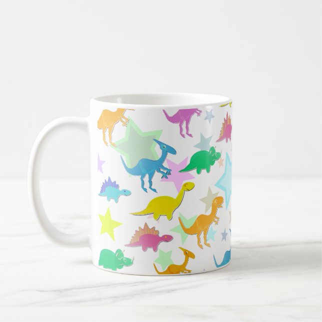 Gullig färgDinosaursmugg Kaffemugg (Vänster)