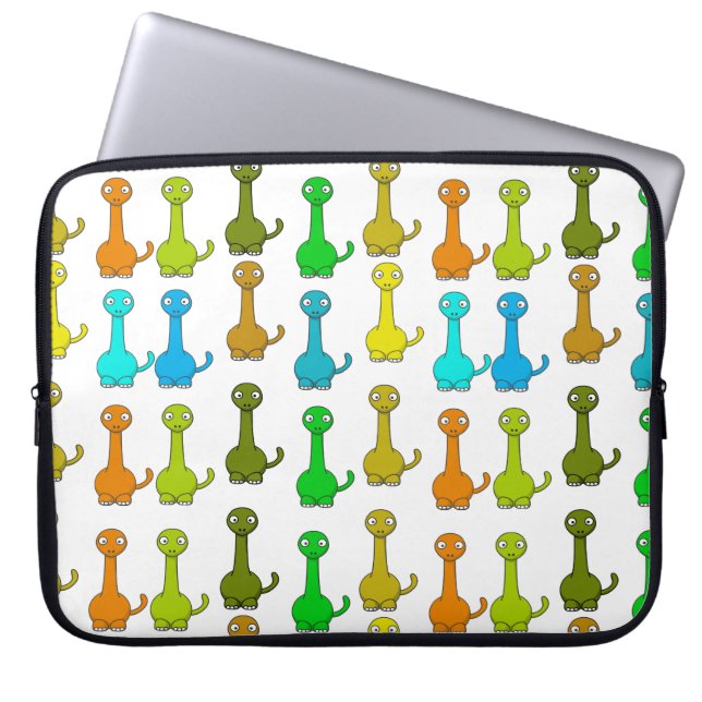 Gullig färgrik babyDinosaursdesign Laptop Fodral (Framsidan)
