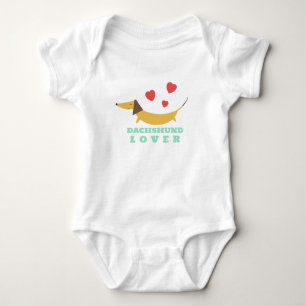 Gullig färgrik Doxie för taxälskare illustration T Shirt