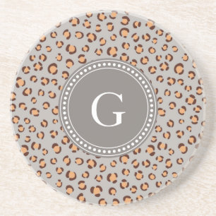 Gullig färgrik monogram för tryck för underlägg sandsten