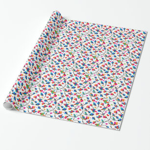 gullig färgrik papegojafågel presentpapper