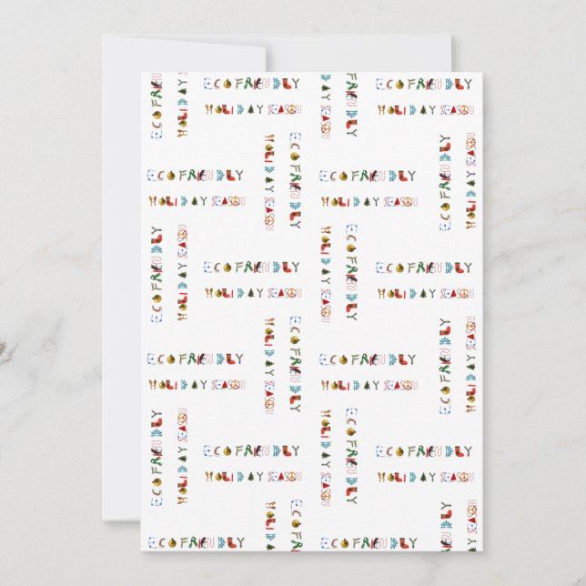 Gullig färgrik rolig Eco vänskapsmatchjulhelg Julkort (Framsida)