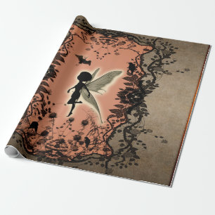 Gullig felik silhouette med glödande sken presentpapper