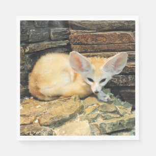 Gullig fennecräv pappersservett