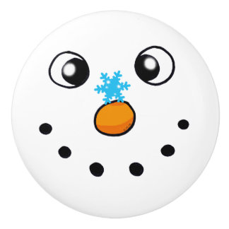 gullig festliga vintersnögubbe och snowflake - knopp