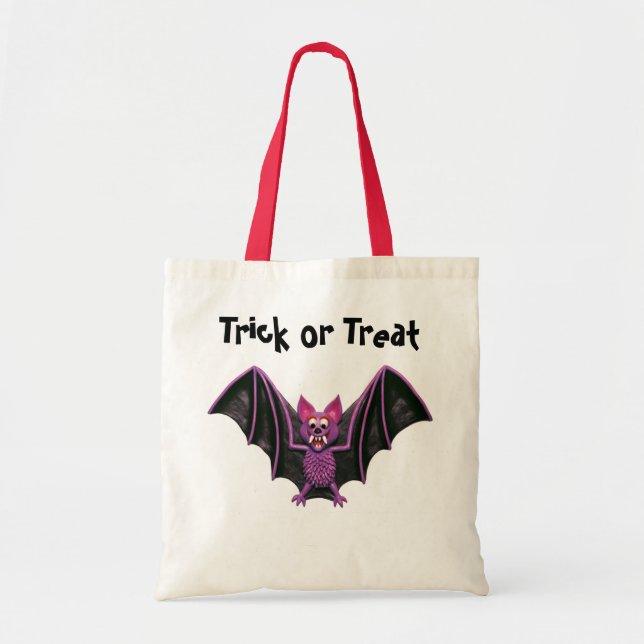 Gullig fladdermösshalloween fest tygkasse (Framsidan)