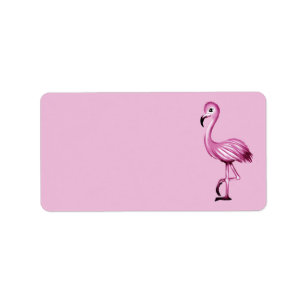gullig Flamingo Adressetikett
