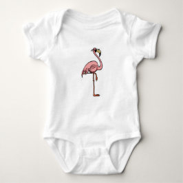 gullig flamingobebisbodysuit tröja