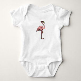 gullig flamingobebisbodysuit tröja