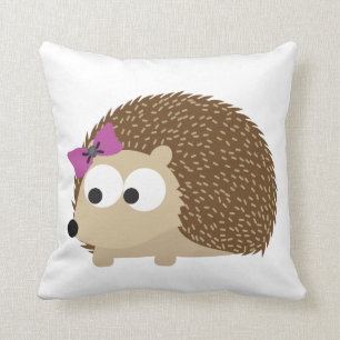 gullig flicka hedgehog kudde