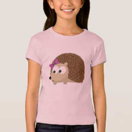 gullig flicka hedgehog t shirt