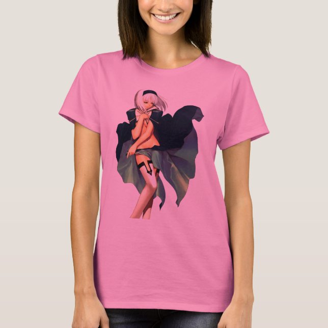 Gullig flicka t-shirt (Framsida)
